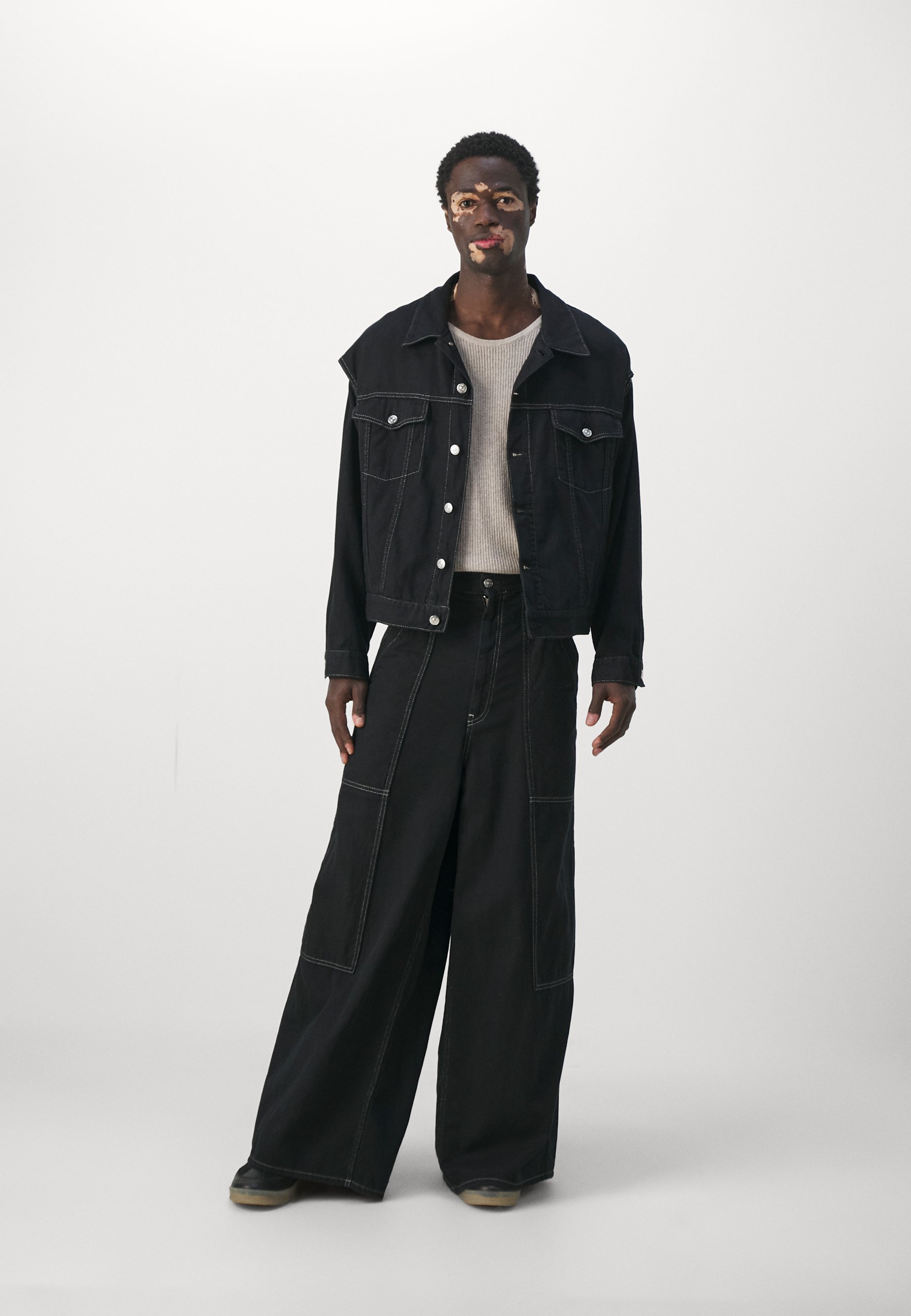 MM6 Maison Margiela JACKET - Denim jacket - black - Zalando