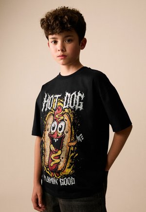Next, SHORT SLEEVE GRAPHIC - T-shirt imprimé - black hot dog