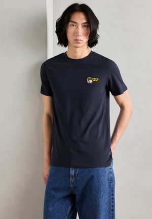 EMBROIDERY TEE - T-shirts med print - navy blue
