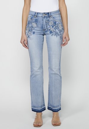 Koroshi Jean flare - azul cl   light blue