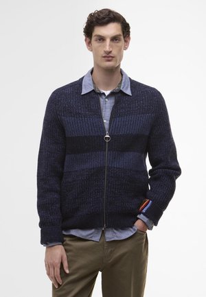 PAUL SMITH LOVES BARBOUR KNITTED BOMBER JACKET - Kardigan - navy