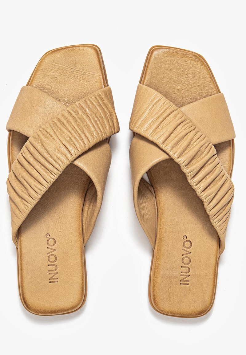 Damen Sneaker | Inuovo Pantolette flach hellbraun - RN87225 Damen Sneaker | Inuovo Pantolette flach hellbraun - RN87225