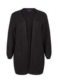 Zizzi LANGE MIT TASCHEN - Adīta jaka - black
