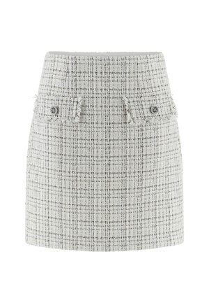 Guess KURZER TWEED - A-line skirt - schwarz