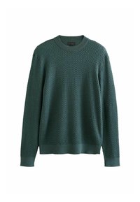 Next REGULAR FIT SIGNATURE  TEXTURED CREW - Trui - green