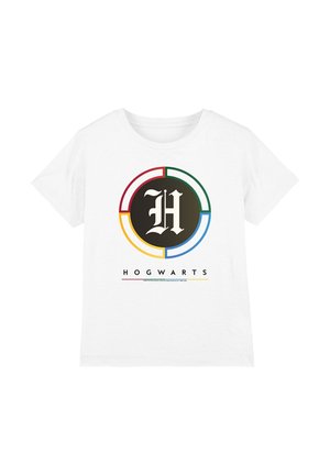 Cotton Soul, HARRY POTTER HOGWARTS OLD ENGLISH 'H' LOGO INVERTED UNISEx - Print T-shirt - white