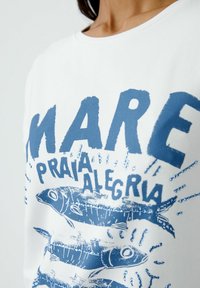 Oui Print T-shirt - optic white