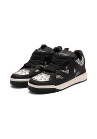 Ed Hardy WAVE LOW - OVER - Skate shoes - black/white