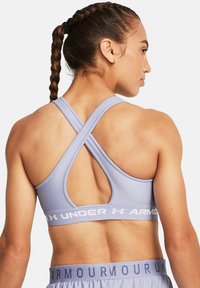 Under Armour CROSSBACK MID  - Športni modrček s srednjo podporo - celeste / celeste / white