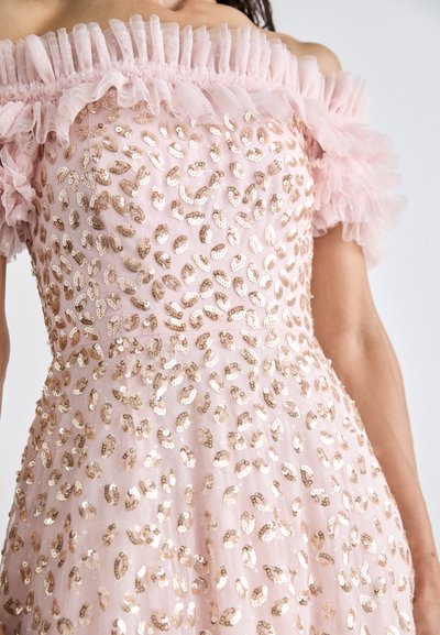 Needle & Thread AUTUMN LEAVES OFF SHOULDER BALLERINA DRESS - Gallakjole - dusk pink/caramel