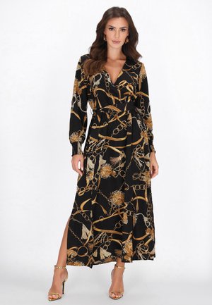 Vestido largo - black multicolor