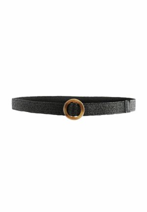 SKINNY RAFFIA .  - REGULAR FIT - Cintura - black