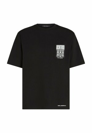 KARL LAGERFELD, KARL LAGERFELD T-SHIRT RUE ST-GUILLAUME SKETCHES POCKET - T-shirt imprimé - black