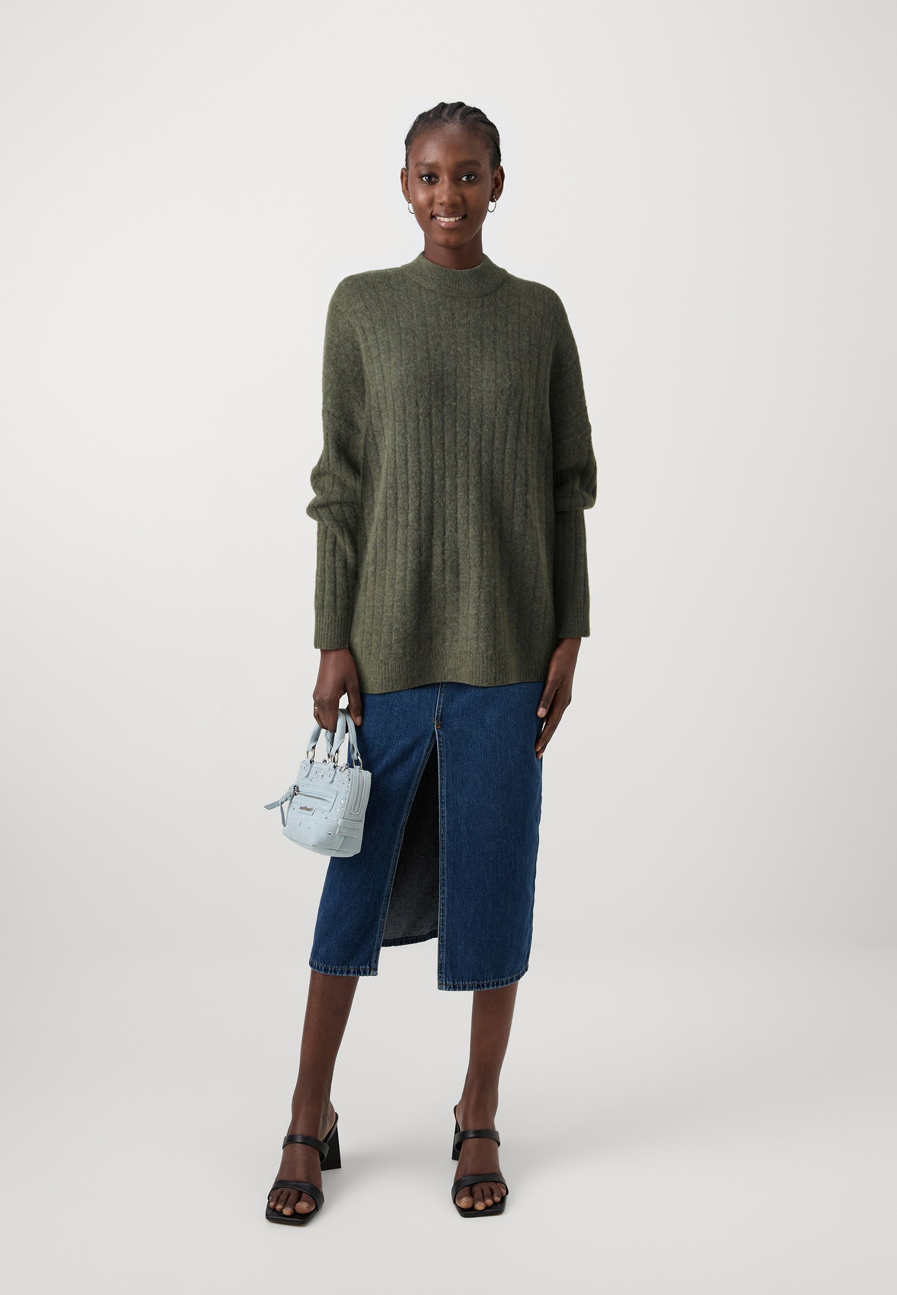 Selected Femme SLFMALINE - Sweter/oliwkowy - Zalando.pl