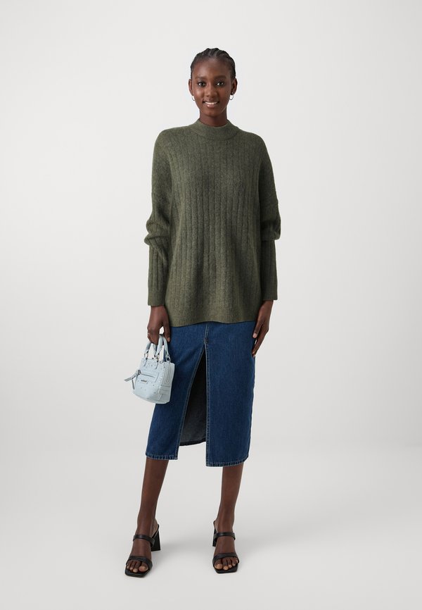 SLFMALINE HIGH NECK - Jumper - kalamata melange3