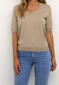 Kaffe T-shirt basic - mottled brown