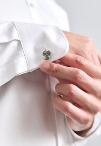 CUFFLINK DOG HEAD UNISEX - Cufflinks - metallic