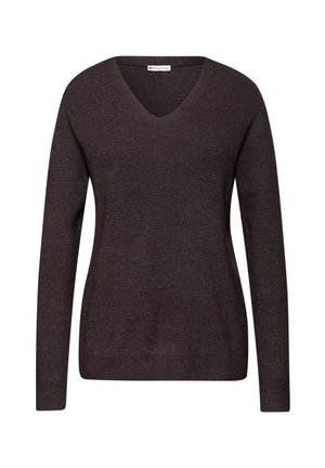 BASIC V-NECK - Pullover - braun