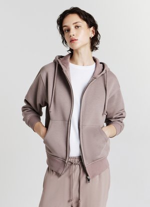 Sweat zippé - fango chiaro