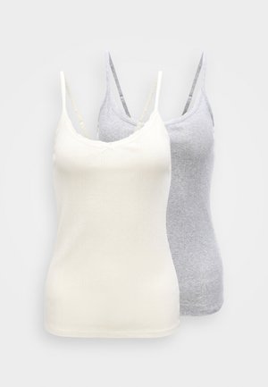 2 PACK - Top - grey/white
