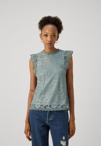 Pieces - PCOLLINE  - Bluse - chinois green Thumbnail-Bild 1