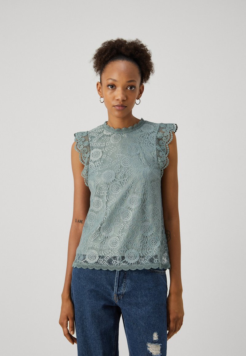 Pieces PCOLLINE - Topper - chinois green