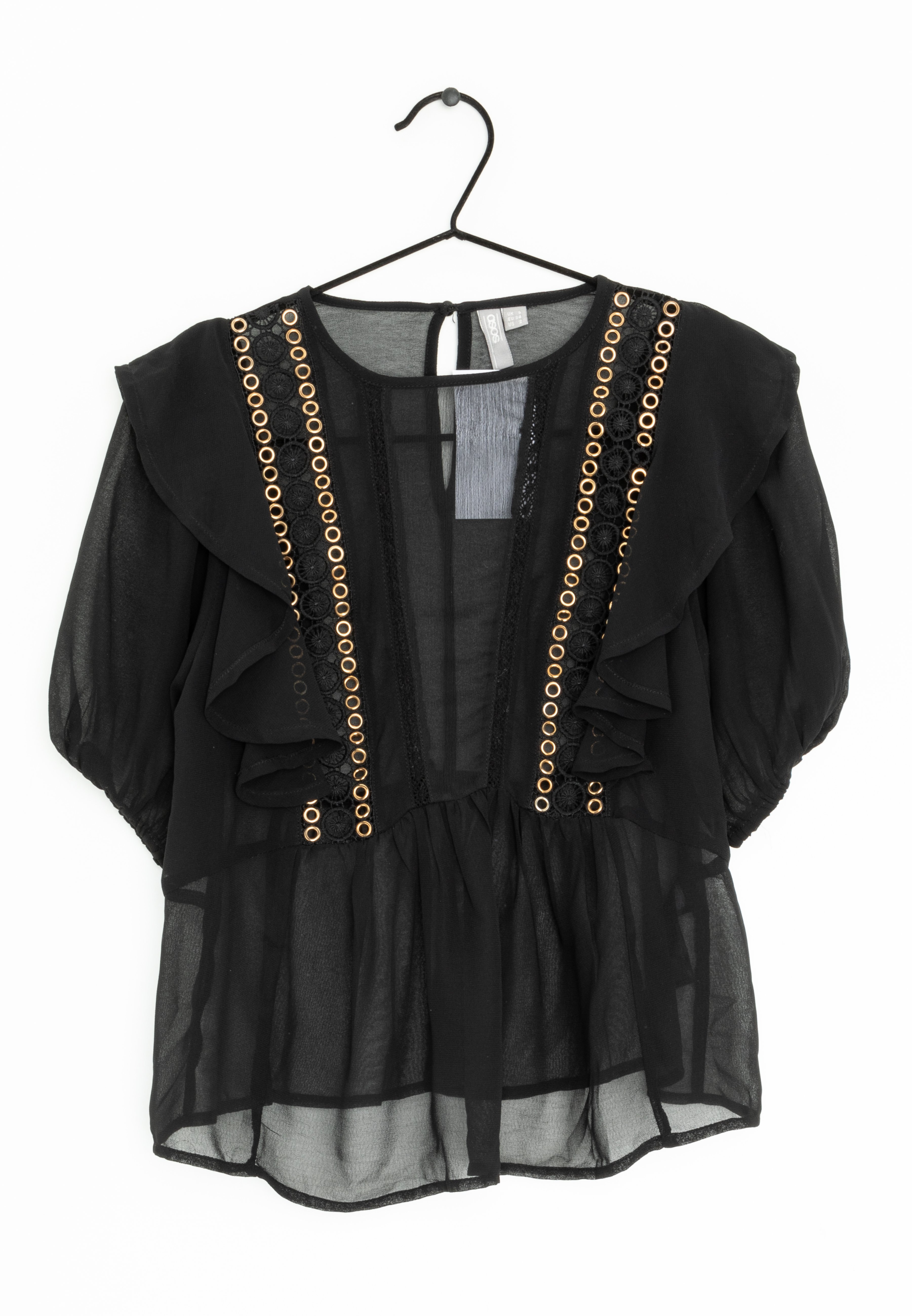 asos black blouse