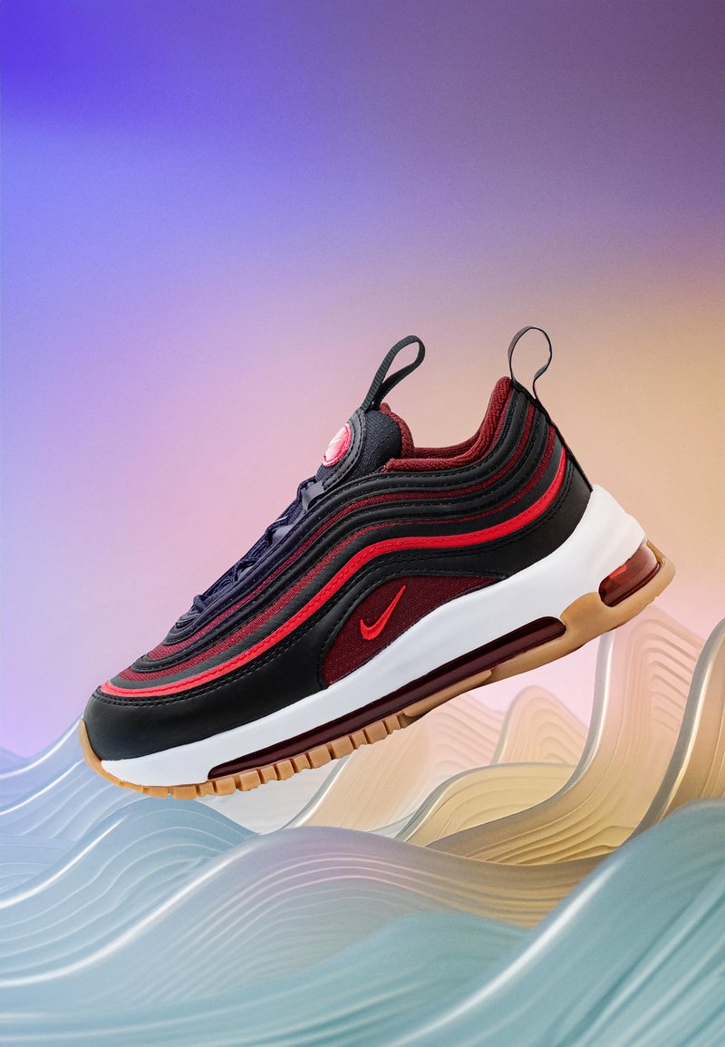 Nike Sportswear - AIR MAX 97 UNISEX - Sneakers laag - black/team red/summit white/white, Vergroten