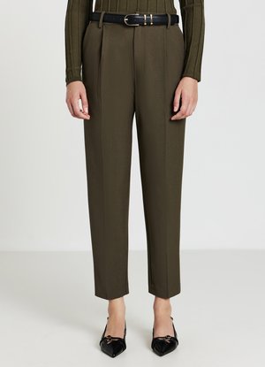 CON PINCES - Pantaloni - verde militare scuro
