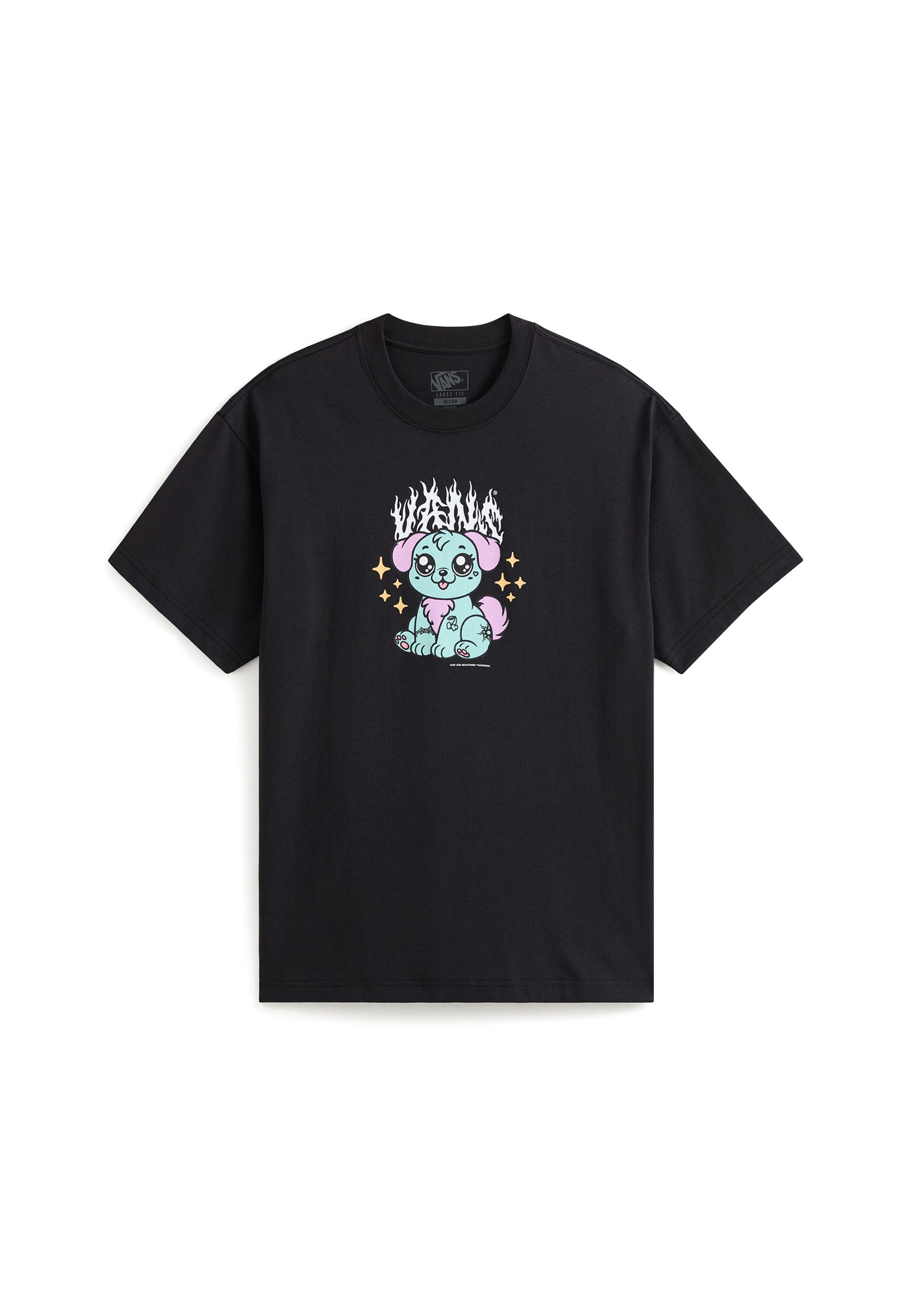 Vans PUPPY LOOSE - Triko s potiskem - black