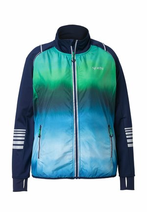Ulla Popken, CONVERTIBLE WATERCOLOR SWEATSHIRT - Sweatjakke - dark blue