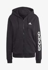 ESSENTIALS LINEAR FULL-ZIP - Mikina so zipsom - black/white