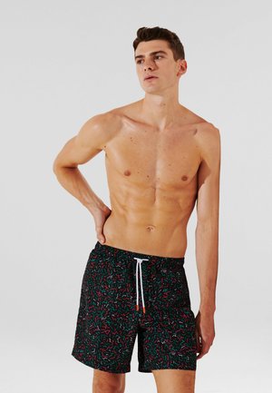 GEOMETRIC PRINT - Swimming shorts - geometric black pattern