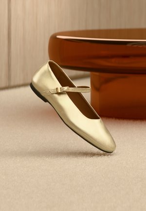 Μπαλαρίνες με λουράκι στον αστράγαλο - gold-coloured