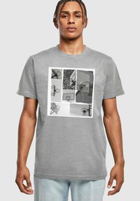 Mister Tee HOOP LIFE - Marškinėliai su spaudiniu - heather grey