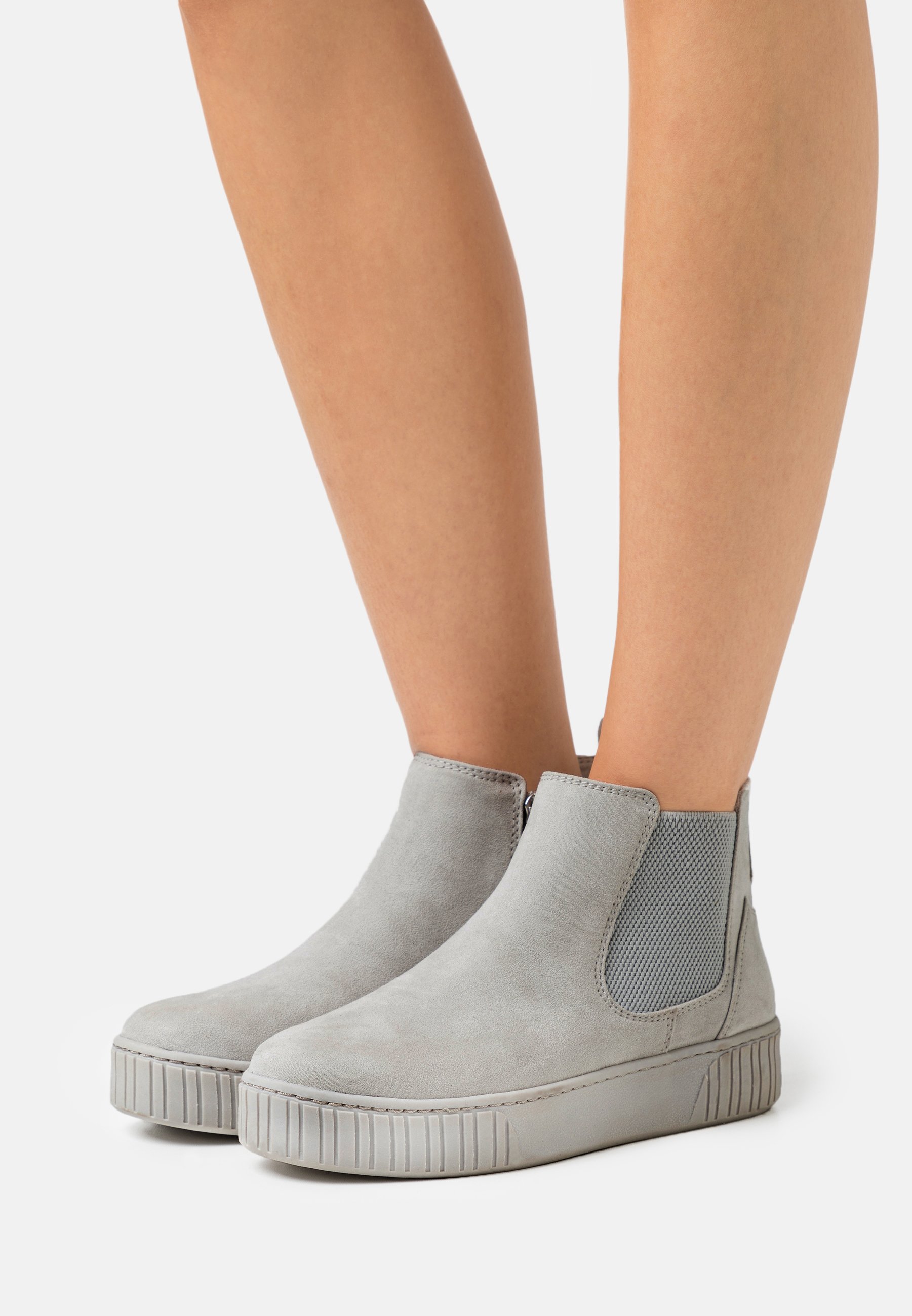 Marco Tozzi Botines con plataforma - grey/gris - Zalando.es