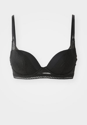 BOSS HALF PAD PEONY  - Underwired bra - black