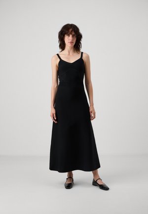 SLEEVELESS DRESS - Svetríkové šaty - black