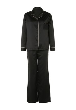 Bluebella, CLAUDIA SHIRT AND TROUSER SET - Pyjama - Black/Pale Pink