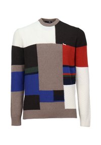 COLLO TONDO FANTASIA - Jersey de punto - marrone screziato