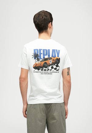 SUNDAY CLUB RACING - Μπλουζάκι με στάμπα - natural white