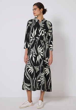 Street One Studio MIT VOLANTS - Shirt dress - schwarz