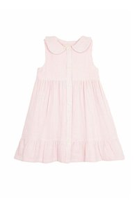 JoJo Maman Bébé STRIPE COLLAR BUTTON THROUGH - REGULAR FIT - Tričkové šaty - pink