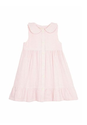 JoJo Maman Bébé STRIPE COLLAR BUTTON THROUGH - REGULAR FIT - Paitamekko - pink