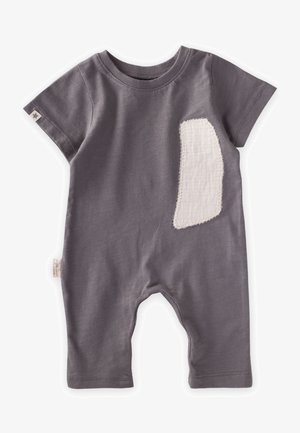 Sivi kombinezon kratkih rukava od pamuka. Ima teksturiranu bijelu aplikaciju sprijeda, okrugli izrez i oznaku s detaljem zvjezdice.