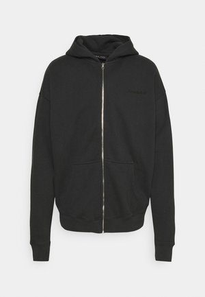 LOGO OVERSIZED JACKET - Zip-up sweatshirt - washed black