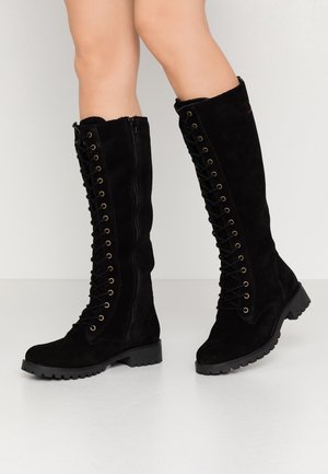 s.Oliver Bottes à lacets - black