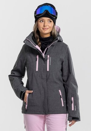 CERVINIA - Snowboard jacket - charcoal melange light pink