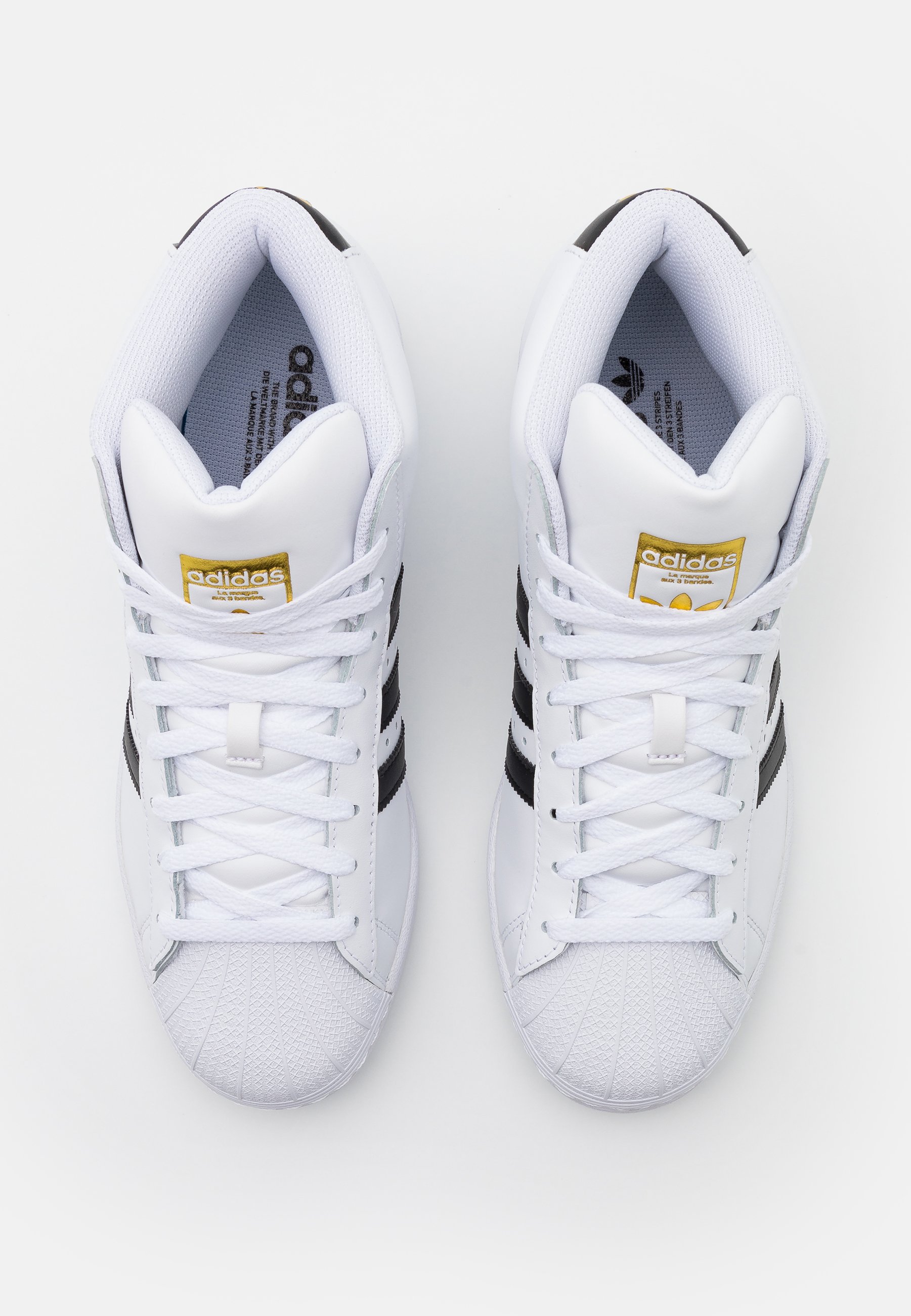 adidas Originals BASKETBALL INSPIRED SPORTS MID SHOES - Sneakers basse -  footwear white/core black/gold/bianco - Zalando.it