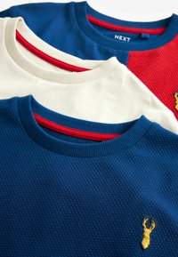 Next 3 PACK - REGULAR FIT - Printtipaita - red blue textured